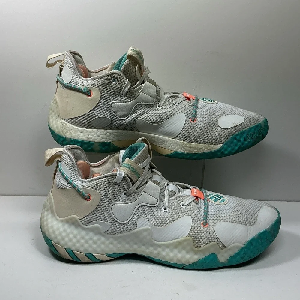 Adidas Harden Vol 6 Mens 11.5 White Basketball Shoes Athletic Sneakers GW9031‎